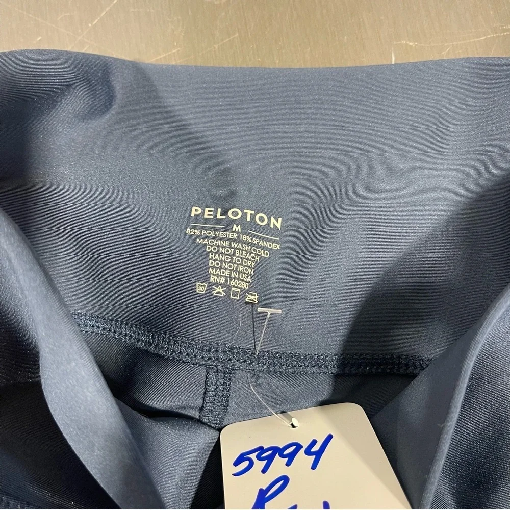 Peloton Yellow and Blue Sleeveless Top and leggings workout set medium